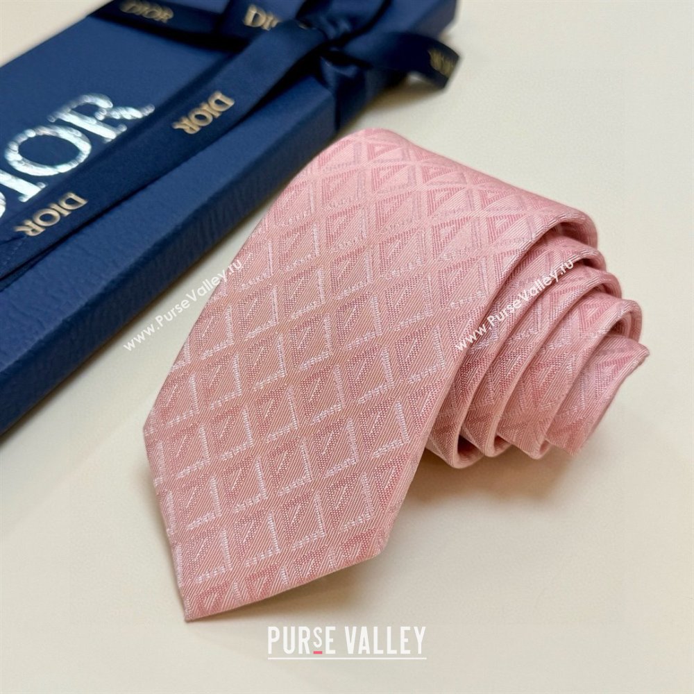 Dior CD Diamond Silk Tie D111816 Pink 2025 (A-25111816)