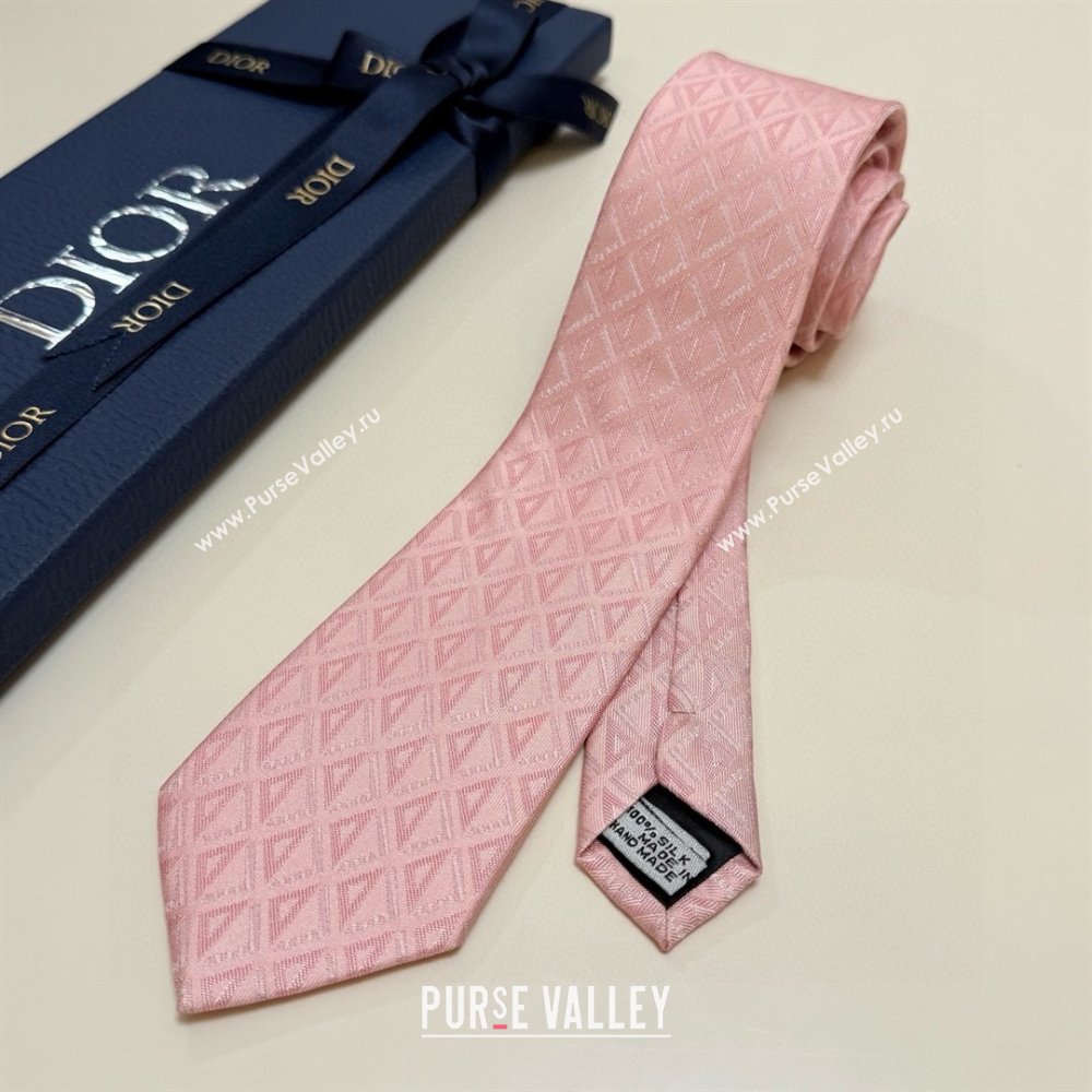 Dior CD Diamond Silk Tie D111816 Pink 2025 (A-25111816)