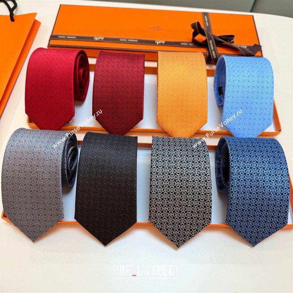 Hermes Silk Tie B111805 Orange 2025 (A-25111805)