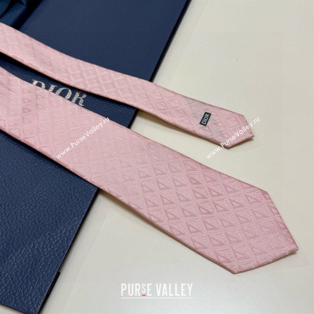 Dior CD Diamond Silk Tie D111816 Pink 2025 (A-25111816)
