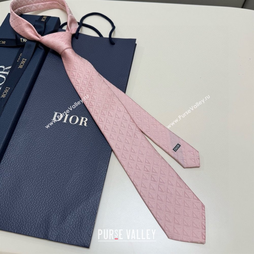 Dior CD Diamond Silk Tie D111816 Pink 2025 (A-25111816)