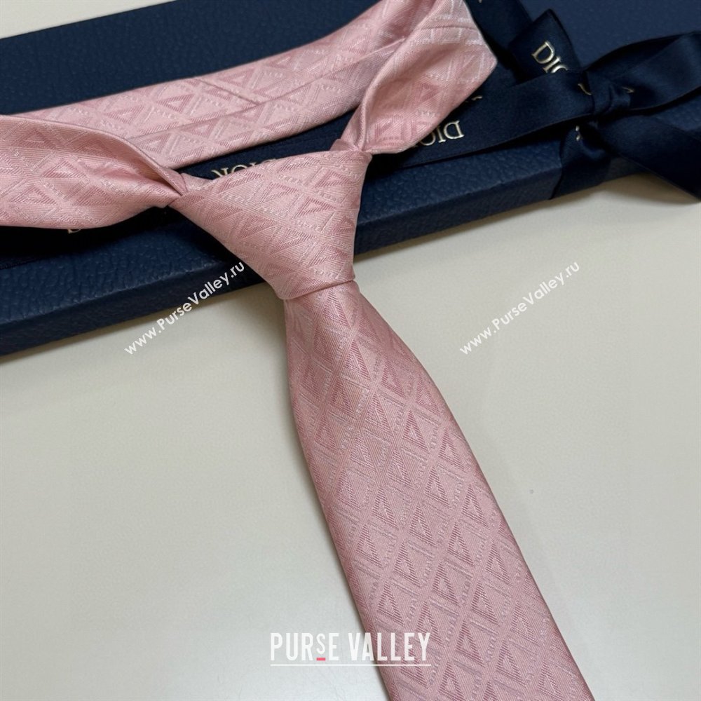 Dior CD Diamond Silk Tie D111816 Pink 2025 (A-25111816)