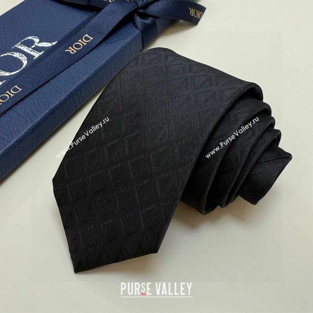 Dior CD Diamond Silk Tie D111817 Black 2025 (A-25111817)
