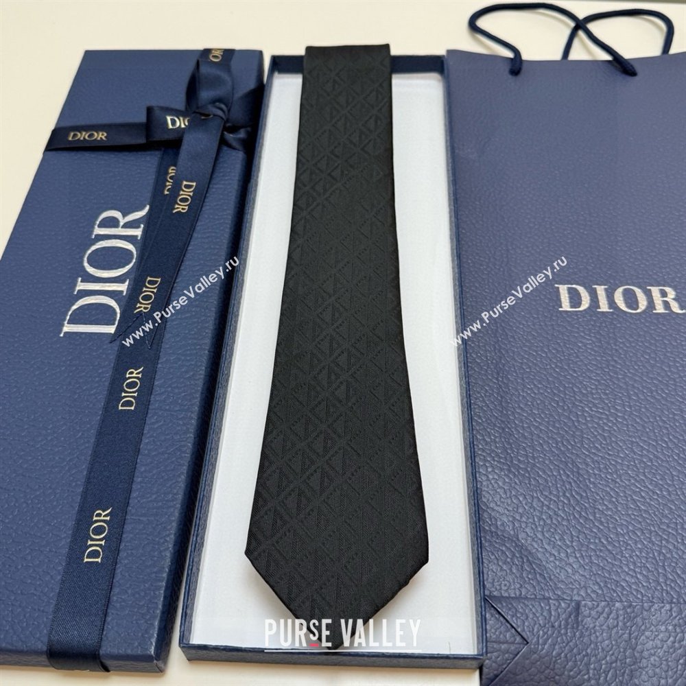 Dior CD Diamond Silk Tie D111817 Black 2025 (A-25111817)