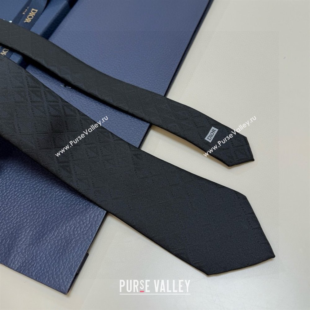 Dior CD Diamond Silk Tie D111817 Black 2025 (A-25111817)