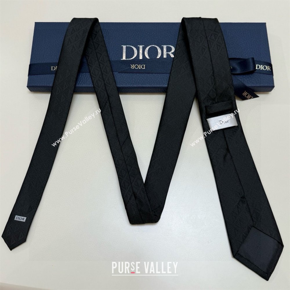 Dior CD Diamond Silk Tie D111817 Black 2025 (A-25111817)