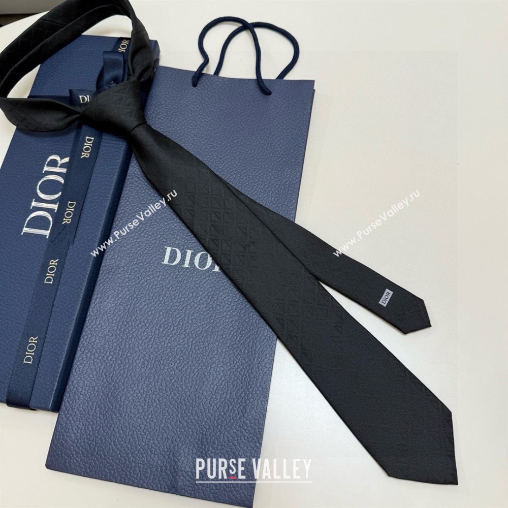 Dior CD Diamond Silk Tie D111817 Black 2025 (A-25111817)