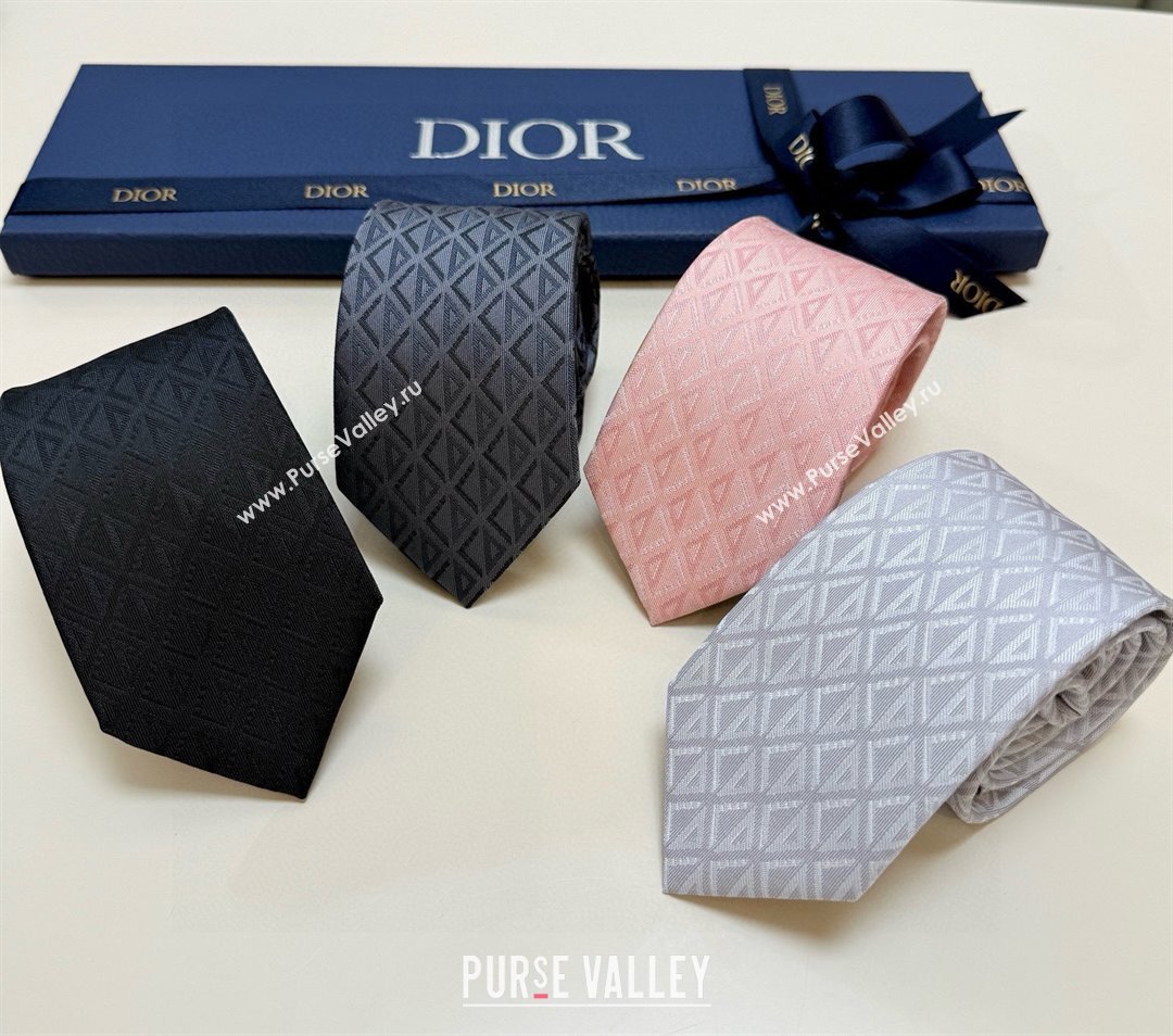 Dior CD Diamond Silk Tie D111818 Grey 2025 (A-25111818)