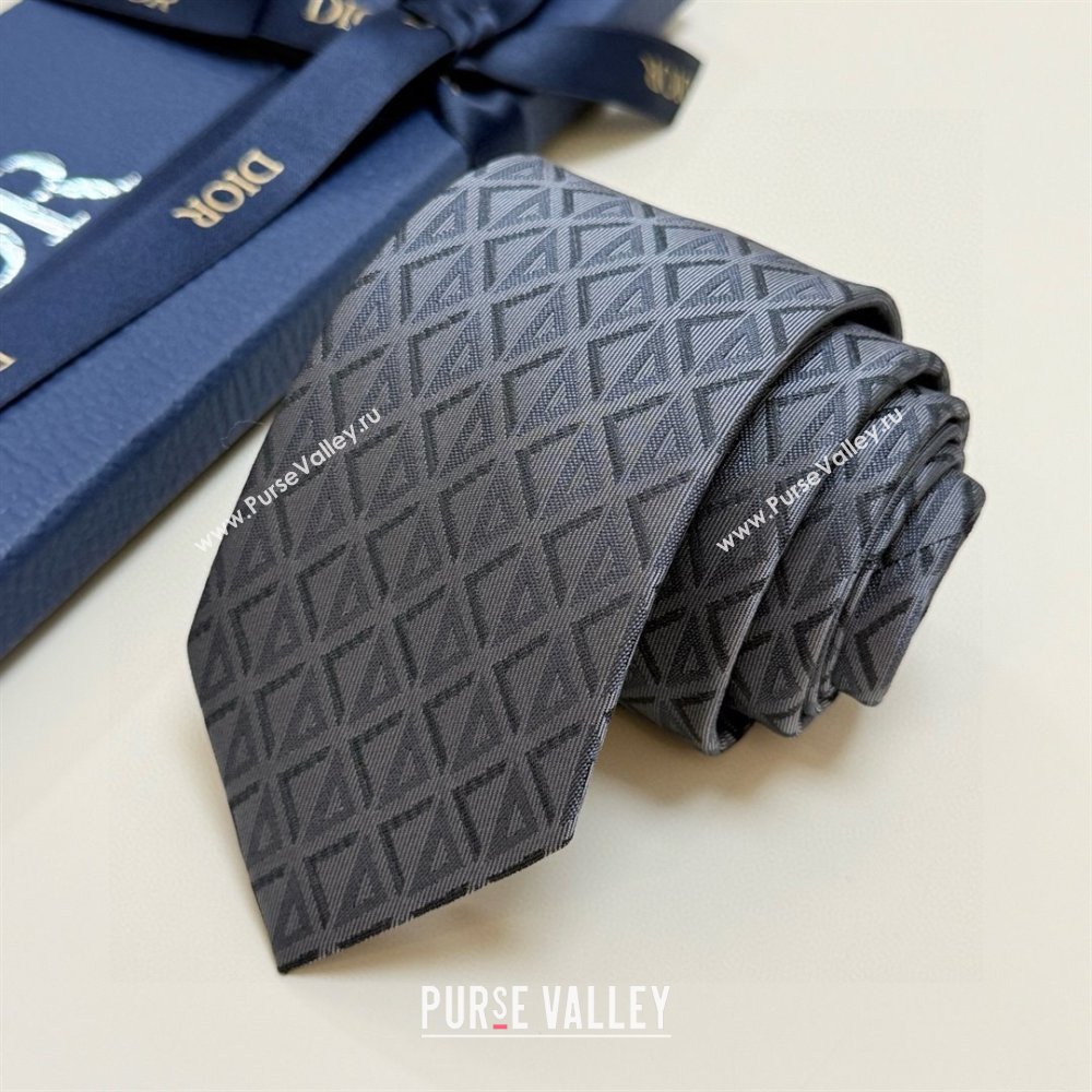 Dior CD Diamond Silk Tie D111818 Grey 2025 (A-25111818)