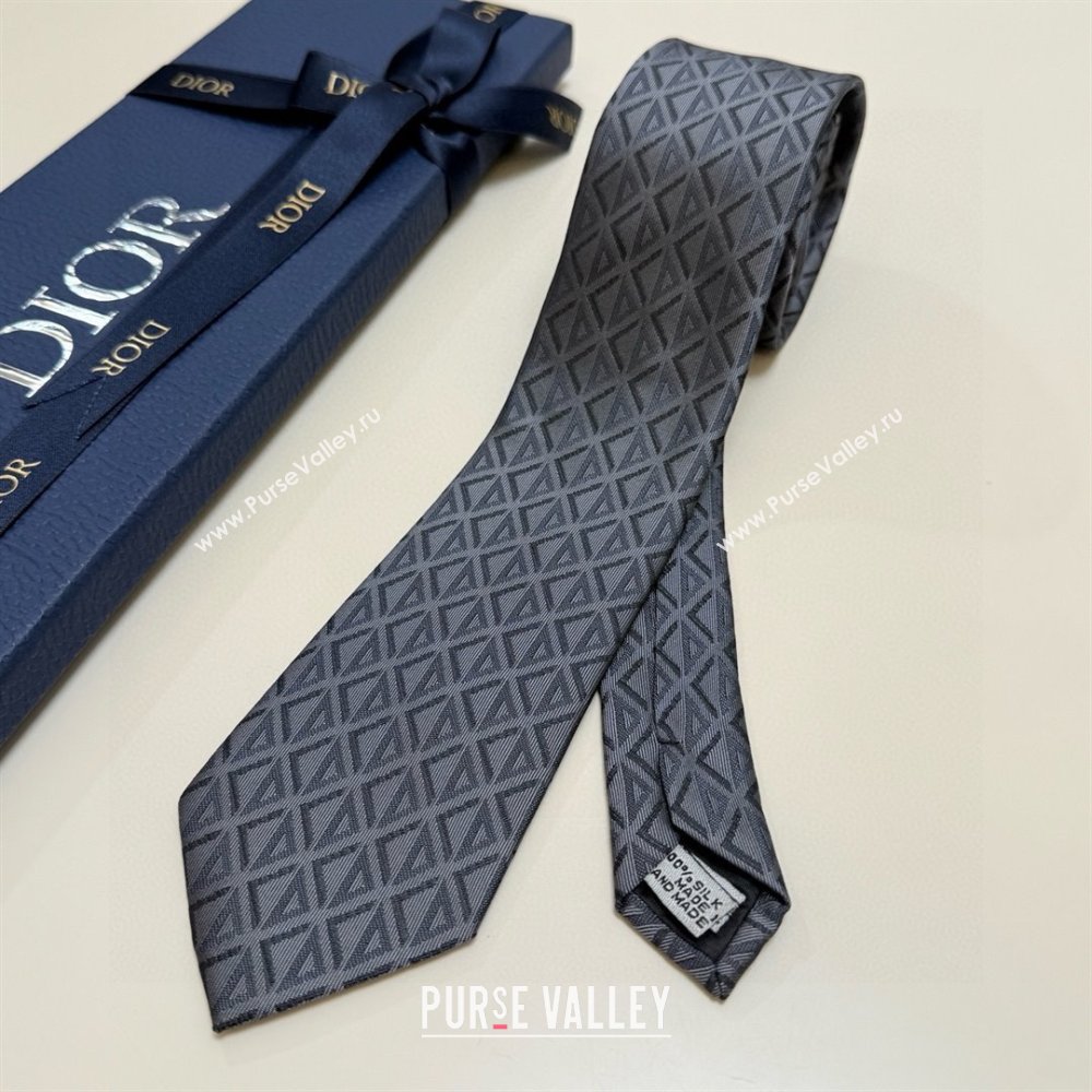 Dior CD Diamond Silk Tie D111818 Grey 2025 (A-25111818)