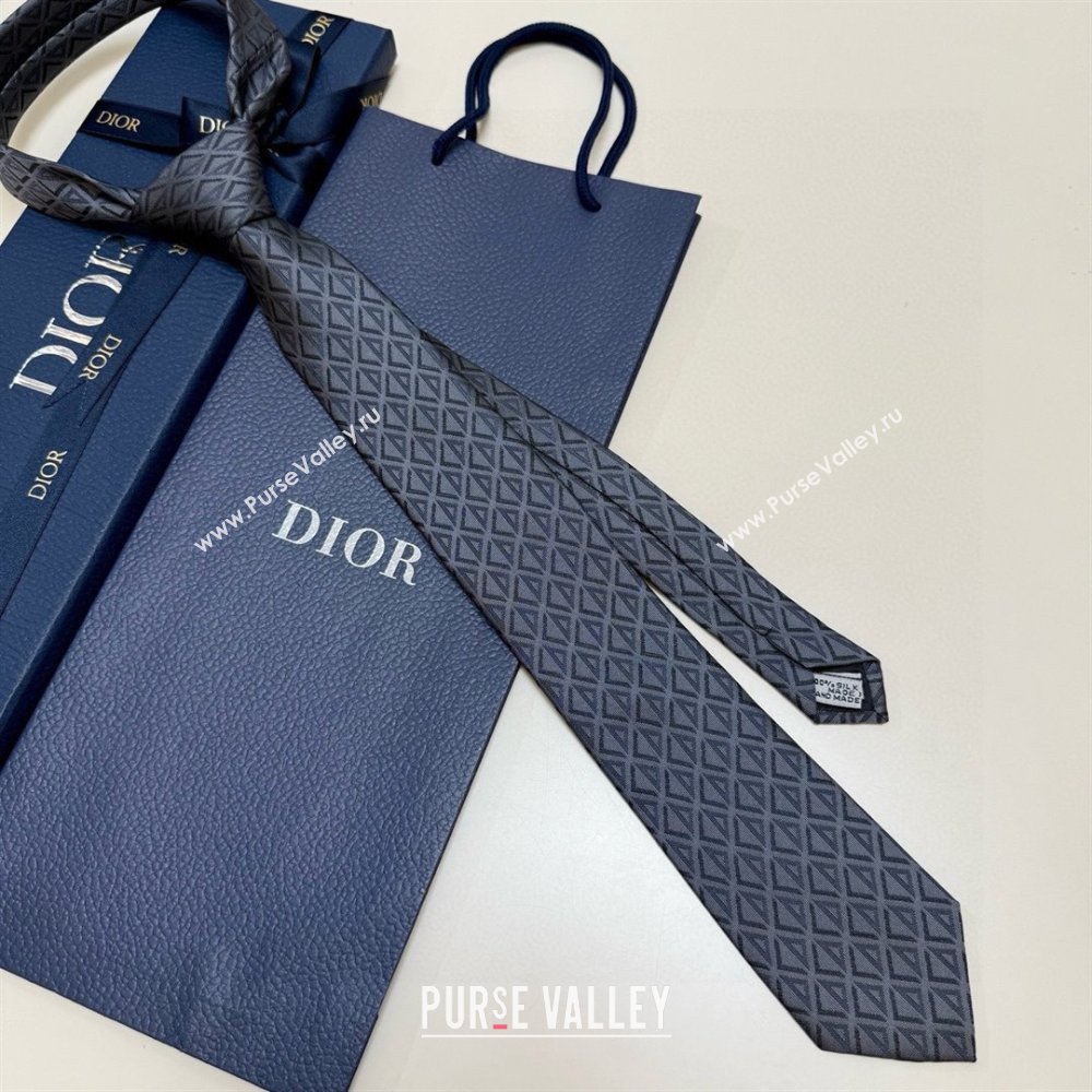 Dior CD Diamond Silk Tie D111818 Grey 2025 (A-25111818)