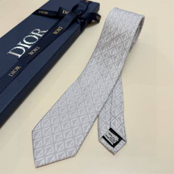 Dior CD Diamond Silk Tie D111819 Light Grey 2025 (A-25111819)