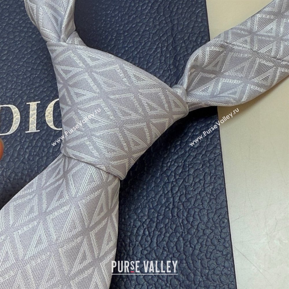 Dior CD Diamond Silk Tie D111819 Light Grey 2025 (A-25111819)