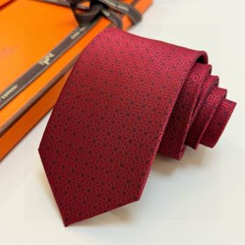 Hermes Silk Tie B111803 Deep Red 2025 (A-25111803)