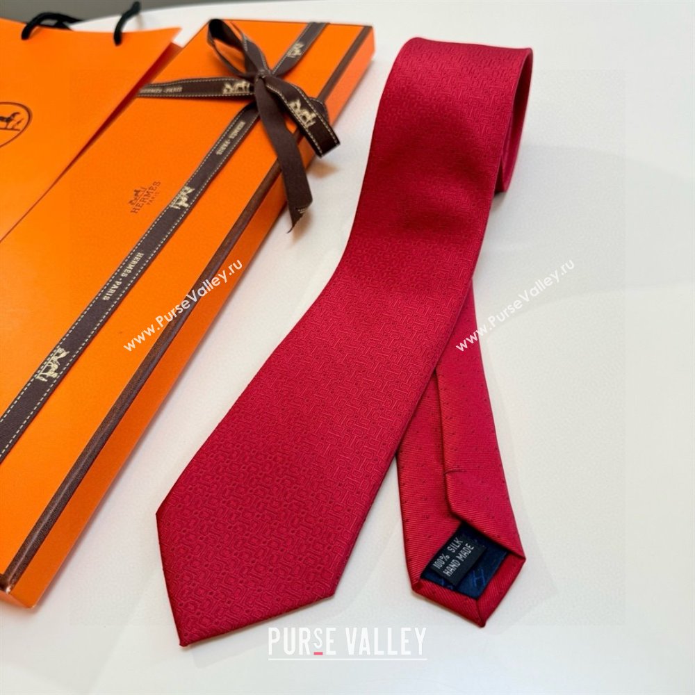 Hermes Silk Tie H111801 Red 2025 (A-25111801)