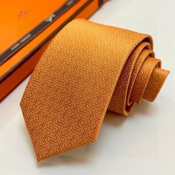 Hermes Silk Tie B111805 Orange 2025 (A-25111805)