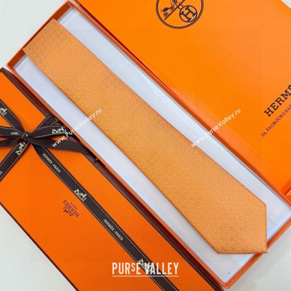 Hermes Silk Tie B111805 Orange 2025 (A-25111805)