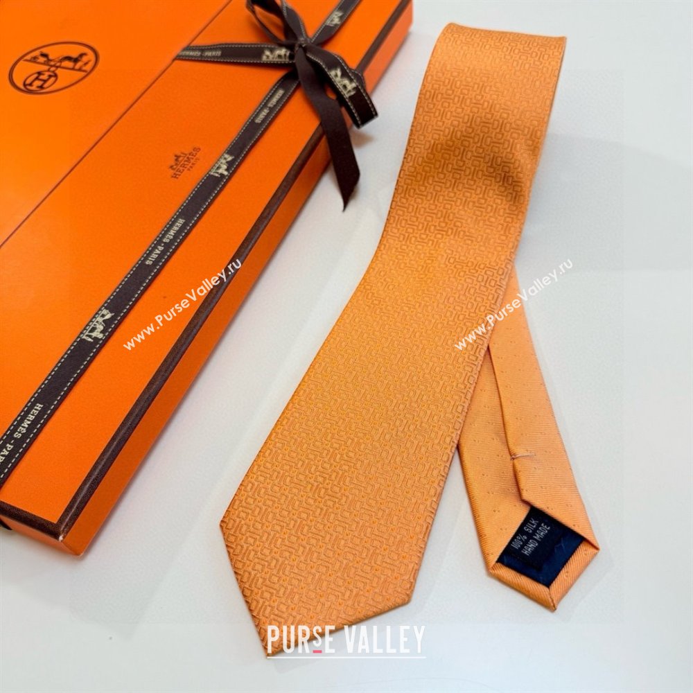 Hermes Silk Tie B111805 Orange 2025 (A-25111805)