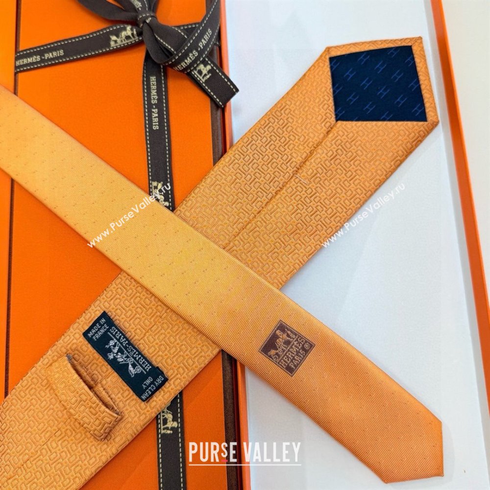 Hermes Silk Tie B111805 Orange 2025 (A-25111805)