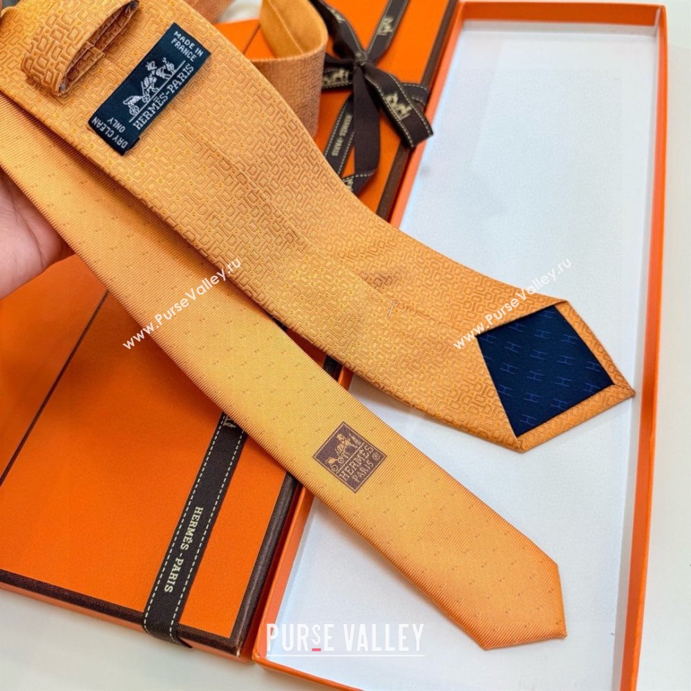 Hermes Silk Tie B111805 Orange 2025 (A-25111805)