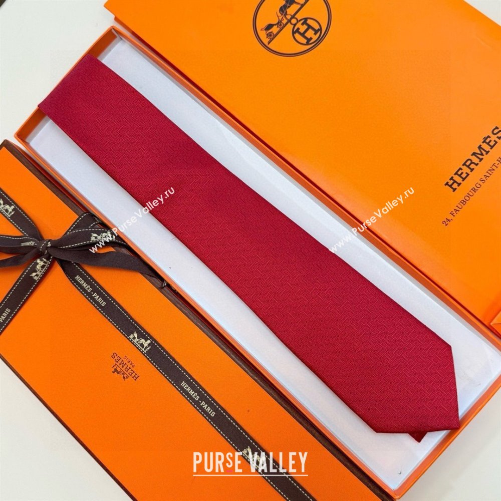 Hermes Silk Tie H111801 Red 2025 (A-25111801)