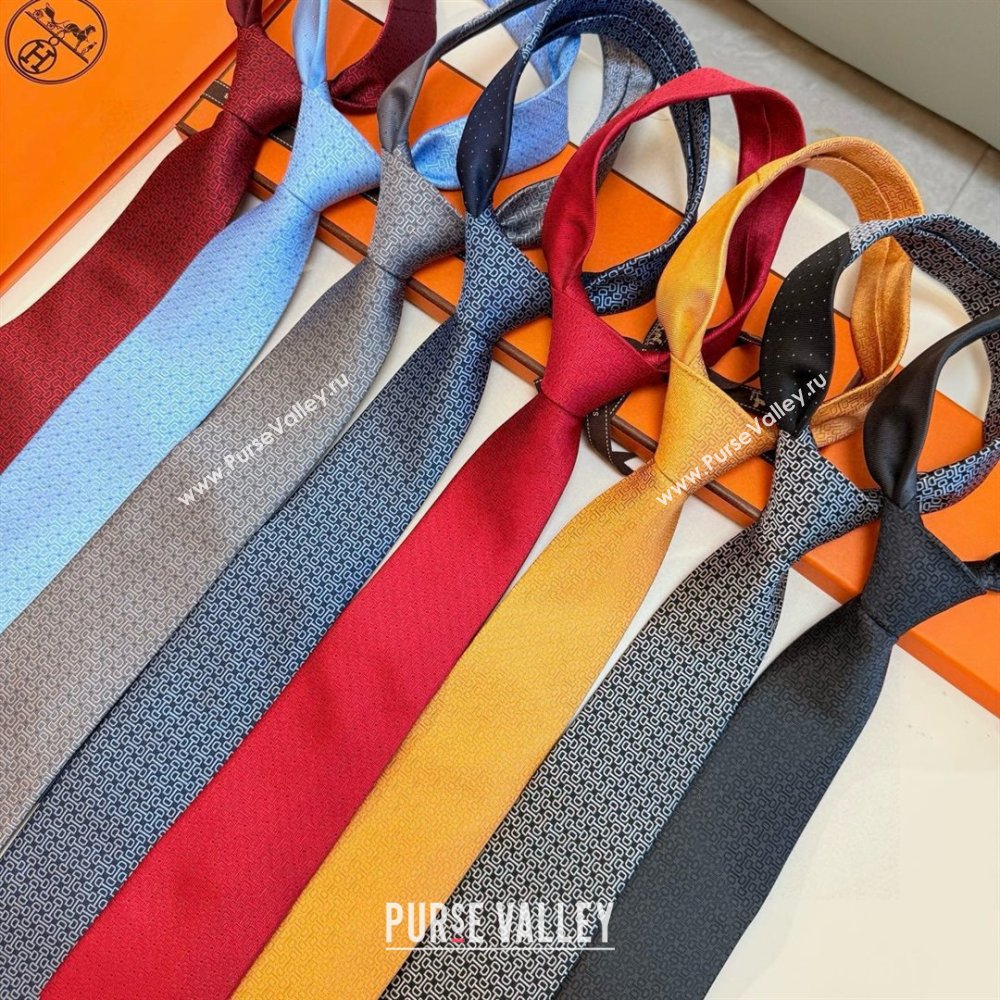 Hermes Silk Tie B111806 Blue 2025 (A-25111806)