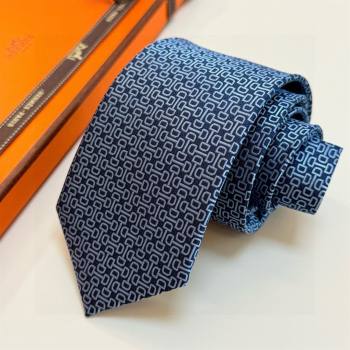 Hermes Silk Tie B111806 Blue 2025 (A-25111806)
