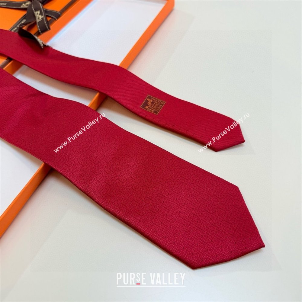 Hermes Silk Tie H111801 Red 2025 (A-25111801)