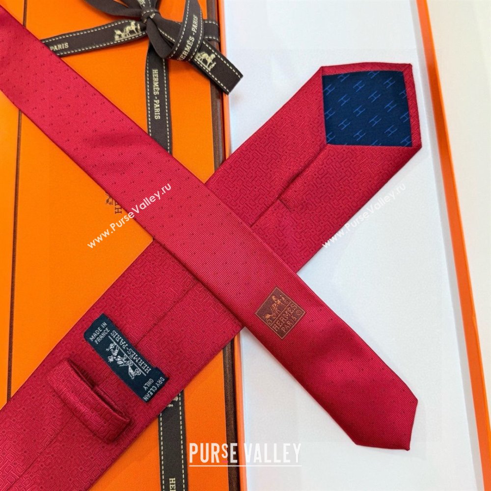 Hermes Silk Tie H111801 Red 2025 (A-25111801)