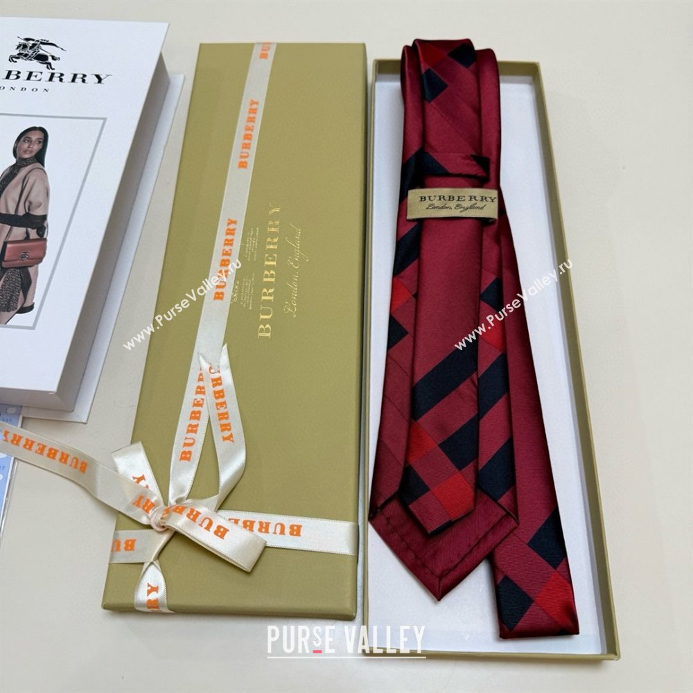 Burberry Silk Tie B111808 Deep Red 2025 (A-25111808)