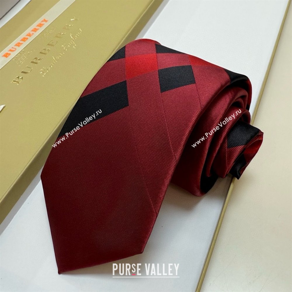 Burberry Silk Tie B111808 Deep Red 2025 (A-25111808)