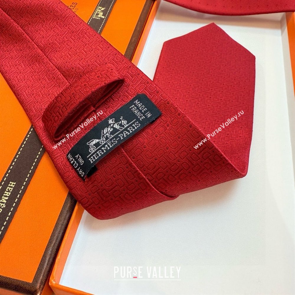 Hermes Silk Tie H111801 Red 2025 (A-25111801)