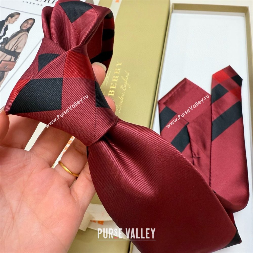 Burberry Silk Tie B111808 Deep Red 2025 (A-25111808)