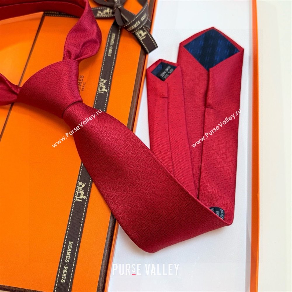 Hermes Silk Tie H111801 Red 2025 (A-25111801)