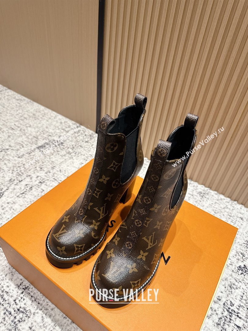 Louis Vuitton Star Trail Ankle Boots 9cm in Monogram Canvas LV111822 Brown 2025 (MD-25111822)