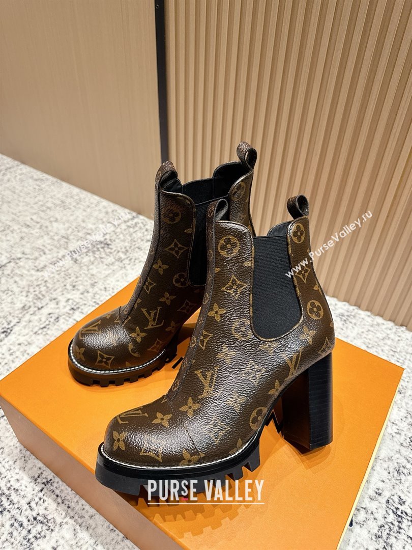 Louis Vuitton Star Trail Ankle Boots 9cm in Monogram Canvas LV111822 Brown 2025 (MD-25111822)