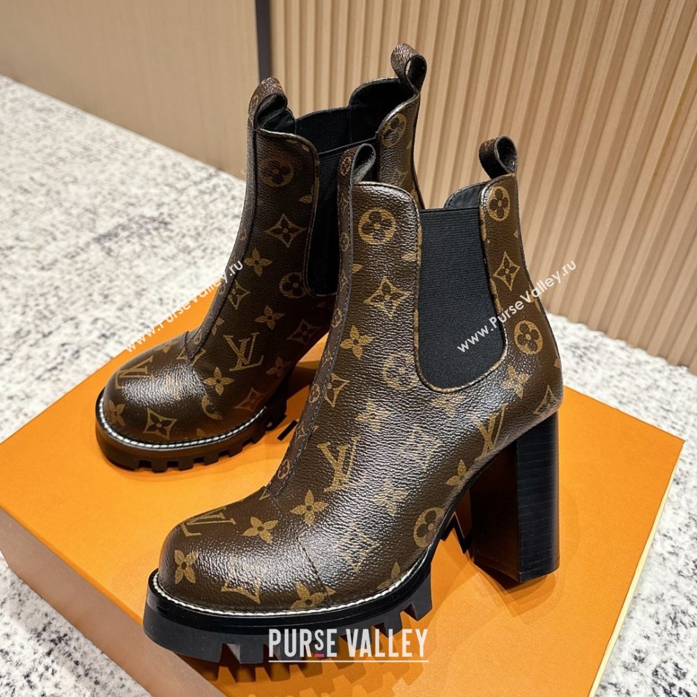 Louis Vuitton Star Trail Ankle Boots 9cm in Monogram Canvas LV111822 Brown 2025 (MD-25111822)