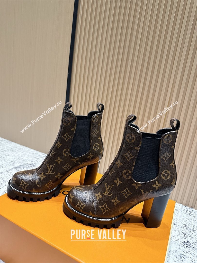 Louis Vuitton Star Trail Ankle Boots 9cm in Monogram Canvas LV111822 Brown 2025 (MD-25111822)
