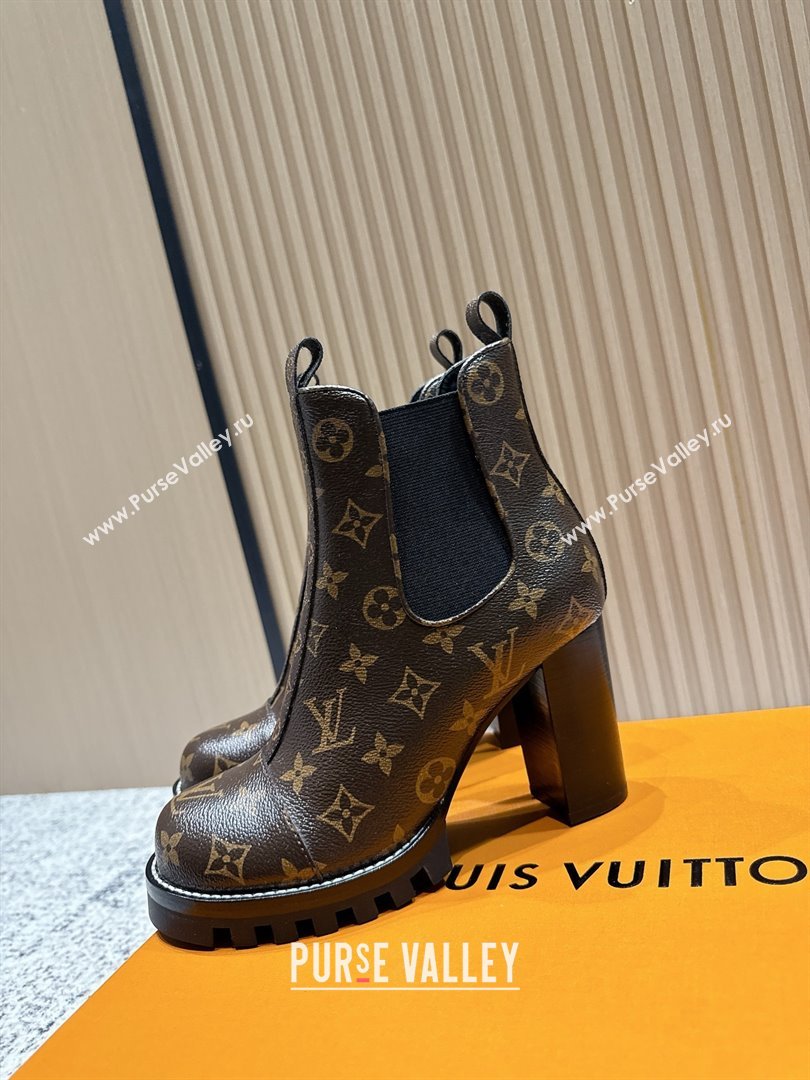 Louis Vuitton Star Trail Ankle Boots 9cm in Monogram Canvas LV111822 Brown 2025 (MD-25111822)