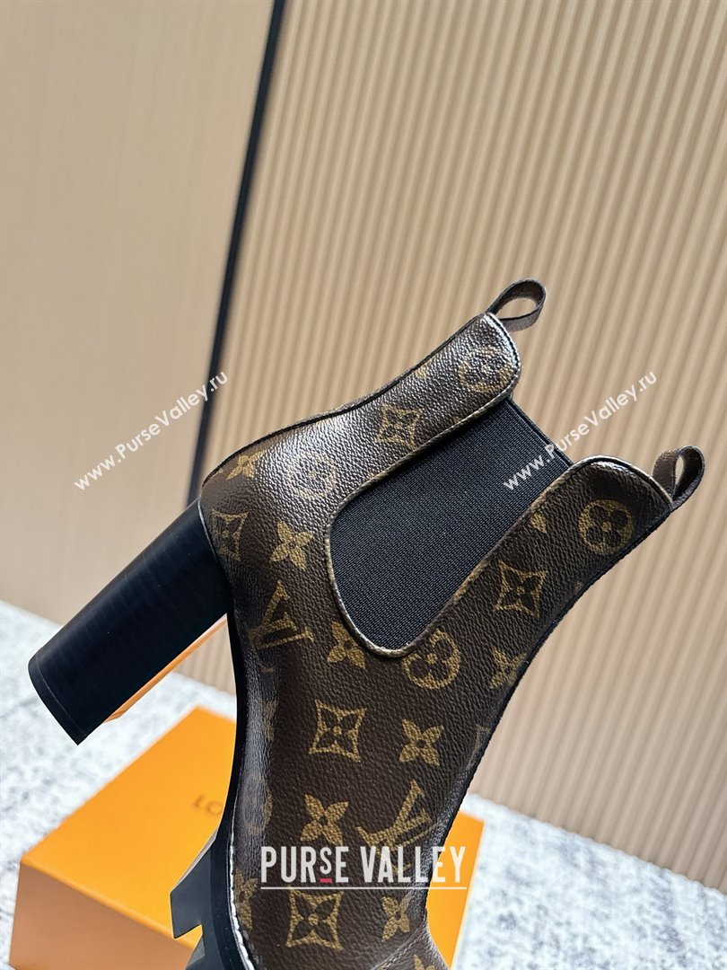 Louis Vuitton Star Trail Ankle Boots 9cm in Monogram Canvas LV111822 Brown 2025 (MD-25111822)