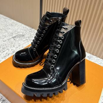 Louis Vuitton Star Trail Ankle Boots 9cm in Shiny Calfskin LV111824 Black 2025 (MD-25111824)