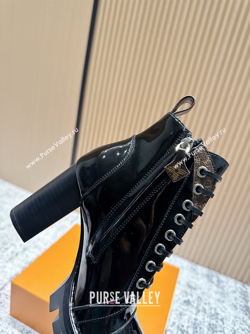 Louis Vuitton Star Trail Ankle Boots 9cm in Shiny Calfskin LV111824 Black 2025 (MD-25111824)