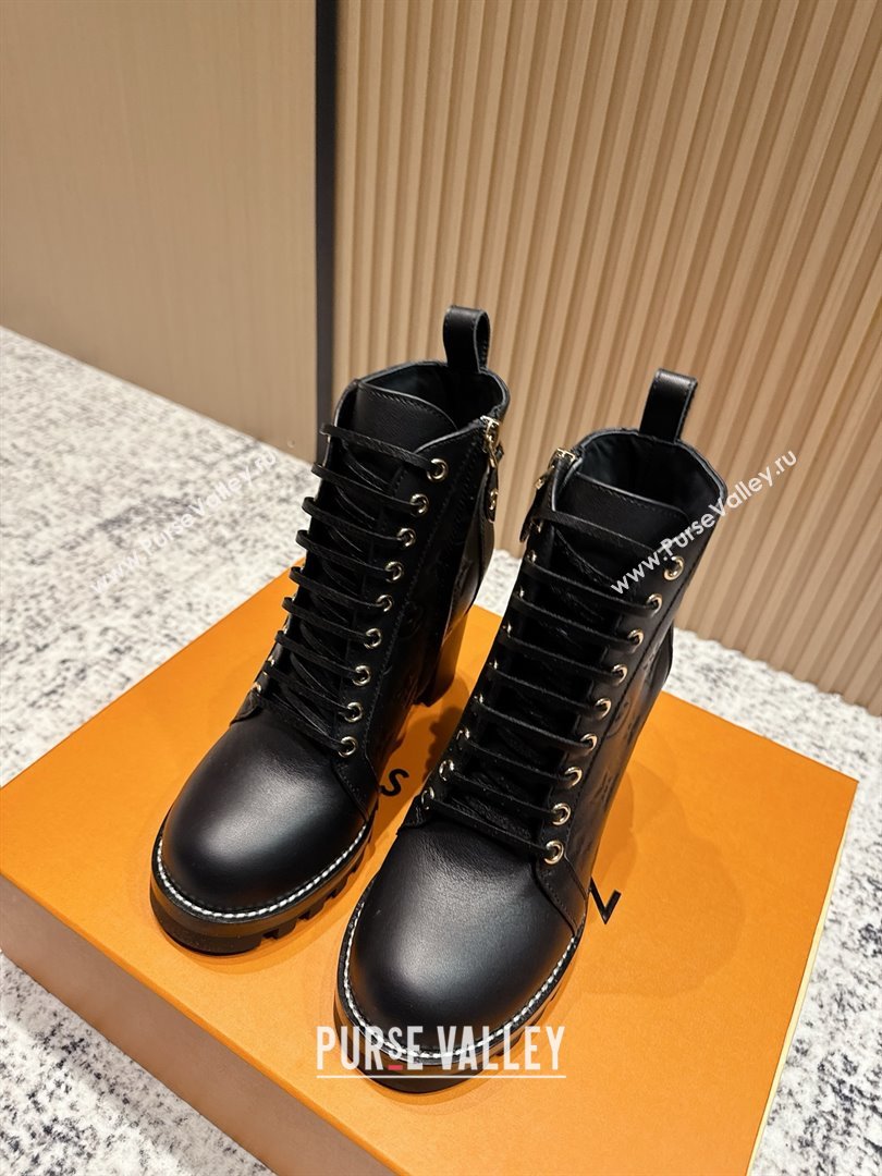 Louis Vuitton Star Trail Ankle Boots 9cm in Monogram Caflskin LV111825 Black 2025 (MD-25111825)