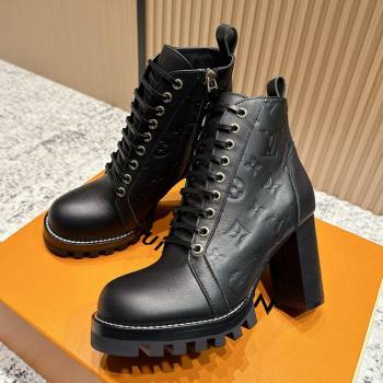 Louis Vuitton Star Trail Ankle Boots 9cm in Monogram Caflskin LV111825 Black 2025 (MD-25111825)