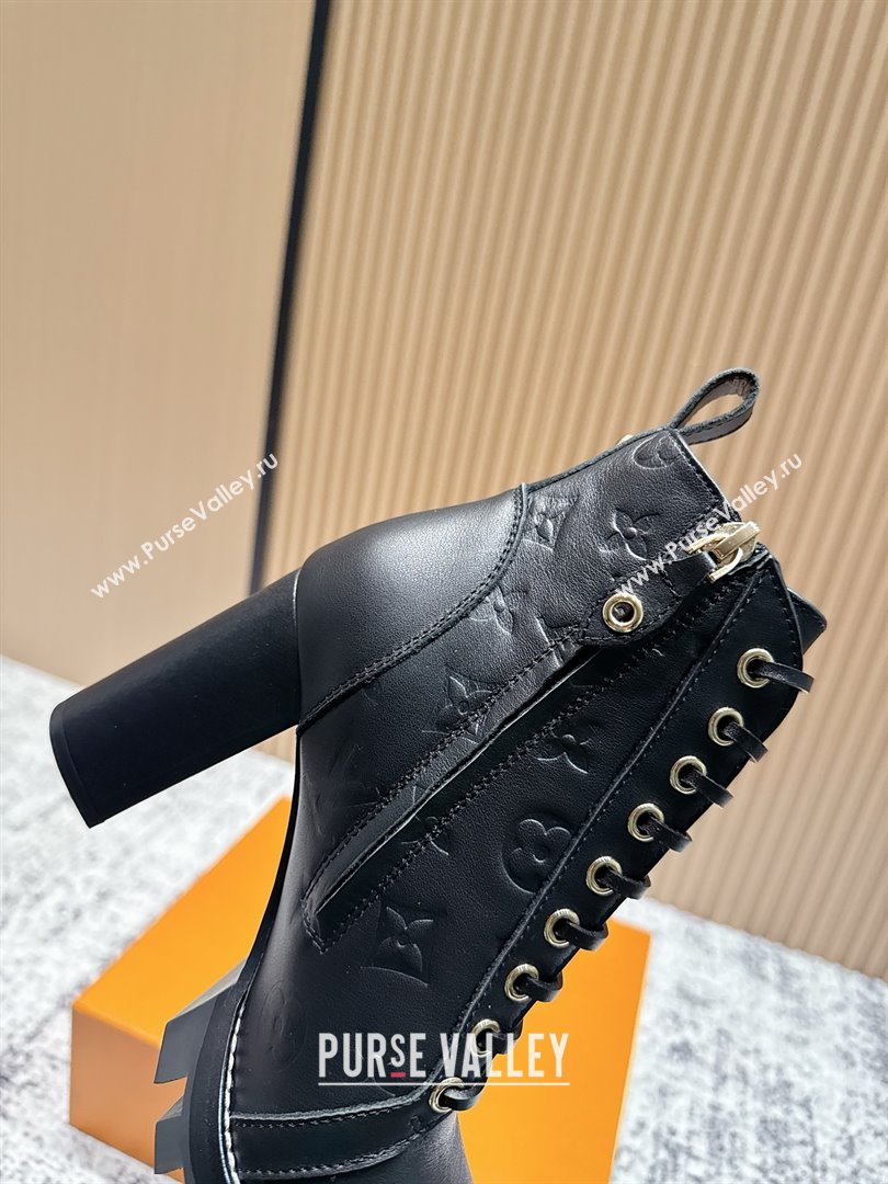 Louis Vuitton Star Trail Ankle Boots 9cm in Monogram Caflskin LV111825 Black 2025 (MD-25111825)