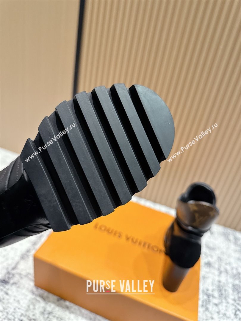 Louis Vuitton Star Trail Ankle Boots 9cm in Mesh, Suede Caflskin LV111826 Black 2025 (MD-25111826)