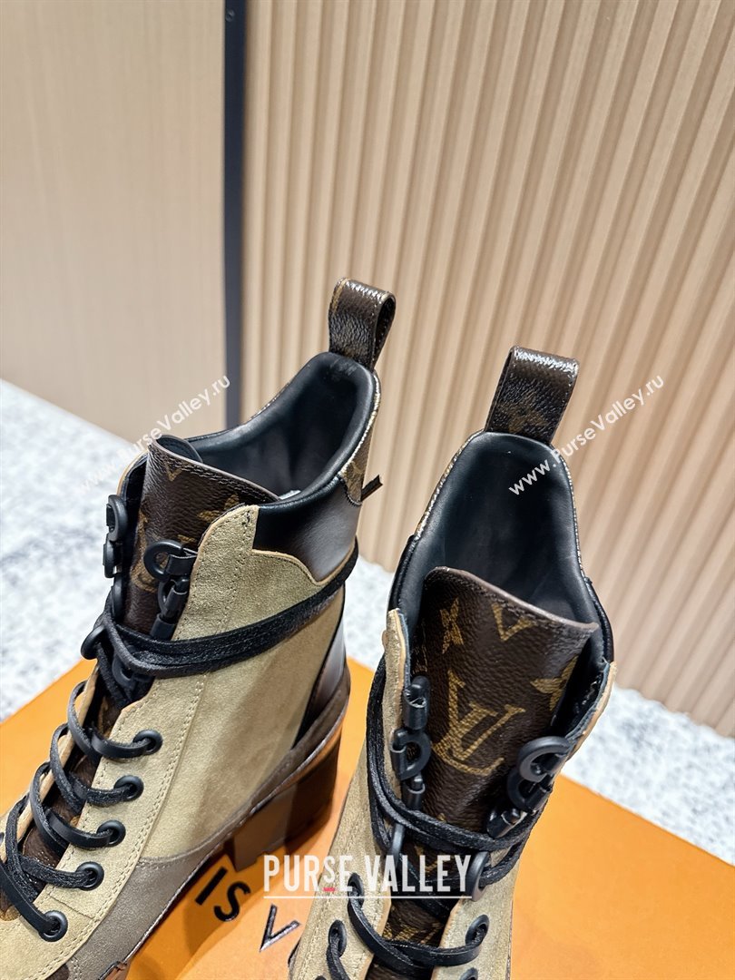Louis Vuitton Laureate Platform Desert Ankle Boots in Monogram Suede 7cm LV111912 Brown 2025 (MD-25111912)