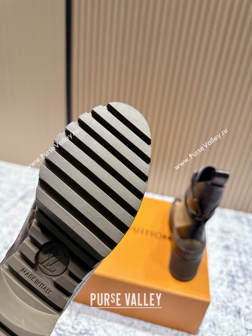 Louis Vuitton Laureate Platform Desert Ankle Boots in Monogram Suede 7cm LV111912 Brown 2025 (MD-25111912)