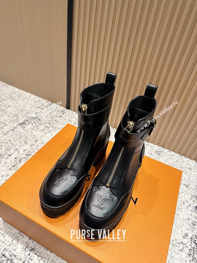 Louis Vuitton Laureate Platform Desert Ankle Boots in Calfskin 7cm LV111915 Black 2025 (MD-25111915)
