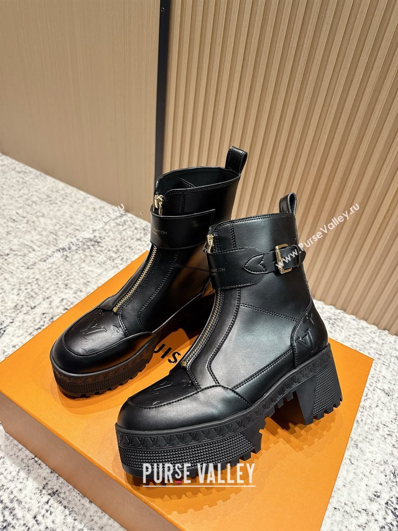 Louis Vuitton Laureate Platform Desert Ankle Boots in Calfskin 7cm LV111915 Black 2025 (MD-25111915)